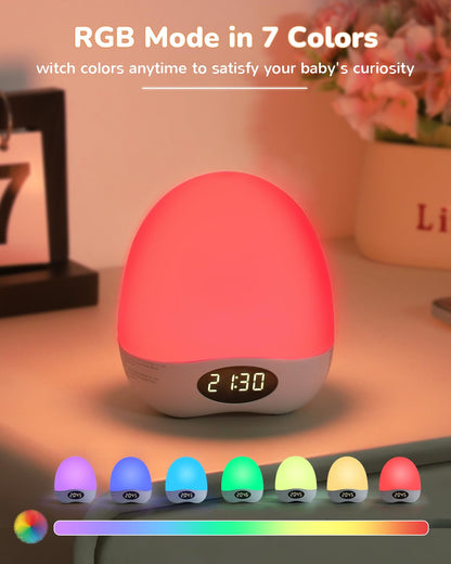 TOZING Egg Night Light for Nursery, Portable Rechargeable Baby Nightlight with Touch Control & RGB