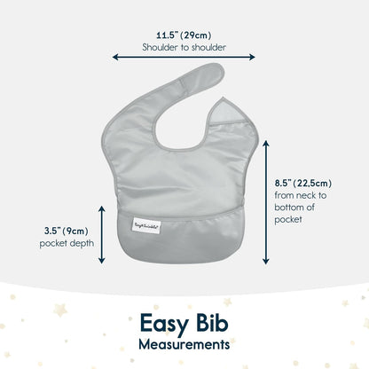 Tiny Twinkle Mess Proof Baby Bibs for Eating - Waterproof, Wipeable Bibs - Toddler Bibs - Travel