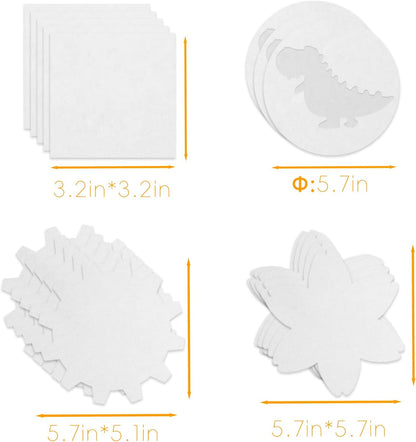 Spin & Paint Refill Pack is for the Wings Giant Spin Art Machine, 5 x Small Cards - 10 x Large Cards for Origami - 5 x Flower Cards - 5 x Gear Cards - 5 x Dinosaur Cards - 6 x Bottles of Colored Paint