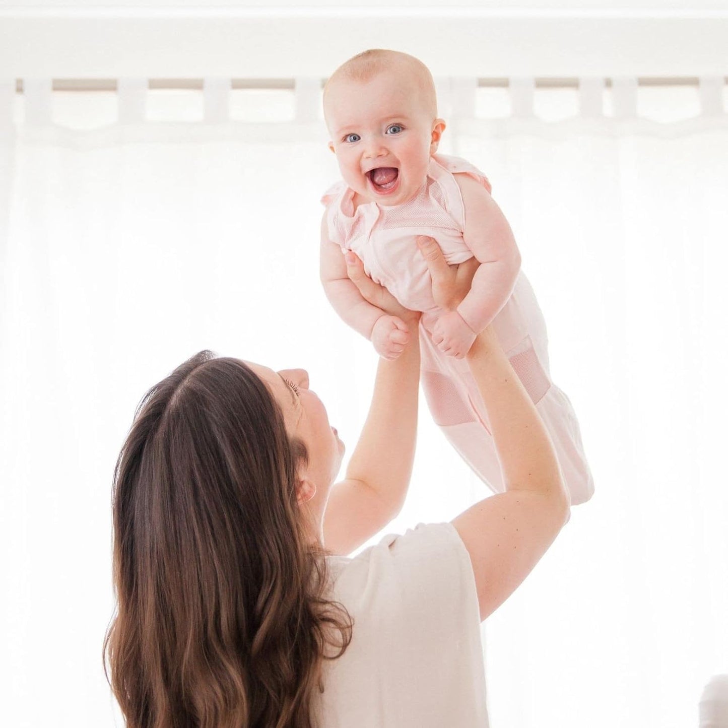 Happiest Baby Sleepea 5-Second Swaddle - 100% Organic Cotton Baby Swaddle Blanket - Doctor Designed Promotes Healthy Hip Development (Rose Stars, X-Large)