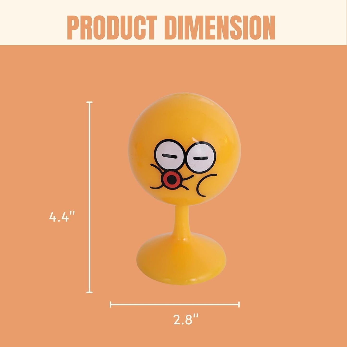 Desktop Punching Bag - 4.41 x 2.76 Inches, Light-Up Stress Relief Toy with Suction Cup Base, Eco-Friendly TPR Material, 4 Facial Expressions - Desk Toy for Anxiety and Fun