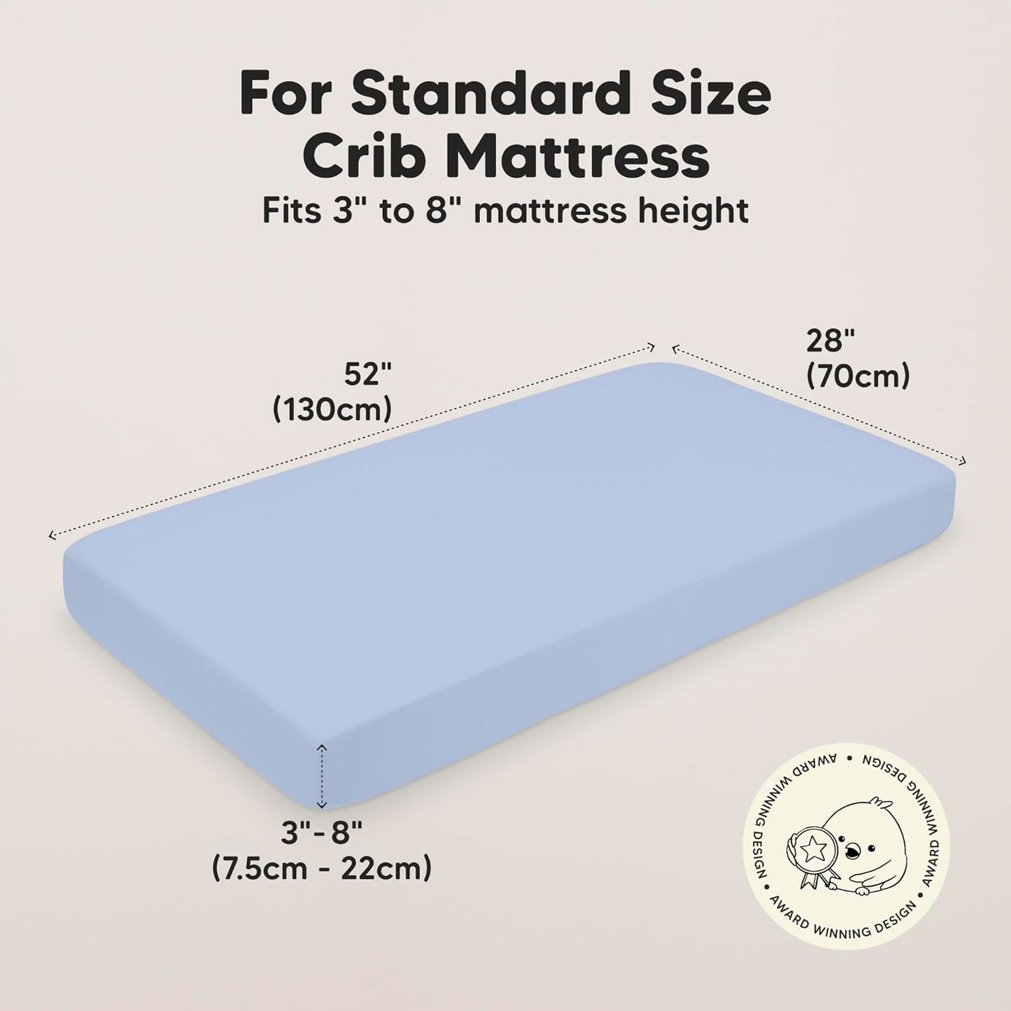 KeaBabies 2-Pack Baby Crib Sheets for Boys, Girls - 52x28 Viscose Derived from Bamboo Toddler Bed