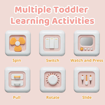 Busy Cube Toys for 1 Year Old Girl Gifts, Montessori for Baby Girl, Travel Sensory Toys for Toddlers 1-3, Learning Fine Motor Skills| 1st Birthday Girl Gifts 12 Months +