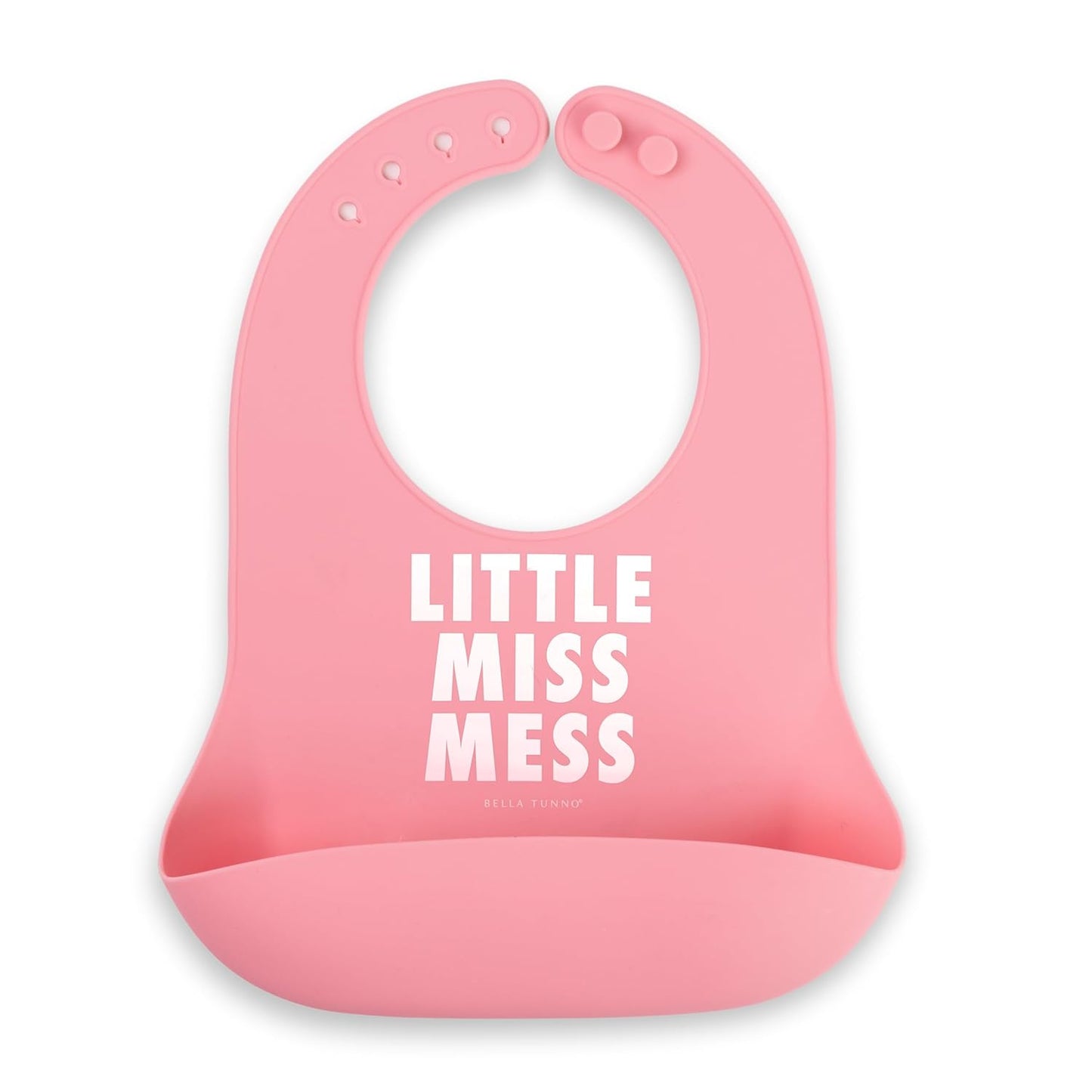 Bella Tunno Baby Bib for Eating, Waterproof Silicone Bib with Large Food Catcher, Adjustable Fit
