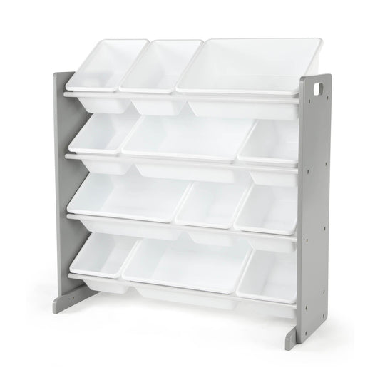 Humble Crew Kids Toy Organizer with 12 Bins, 4 Tier Storage for Playroom