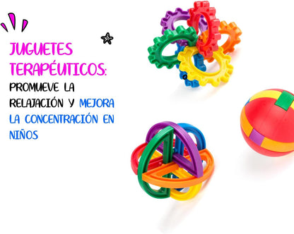 Neliblu Party Favors for Kids, 12 Set (8.82 x 6.69 x 2.91) Fun Puzzle Balls - Goody Bag Fillers-Treasure Box Prizes for Classroom,Fidget Brain Teaser Puzzles Clear Instructional Videos Included