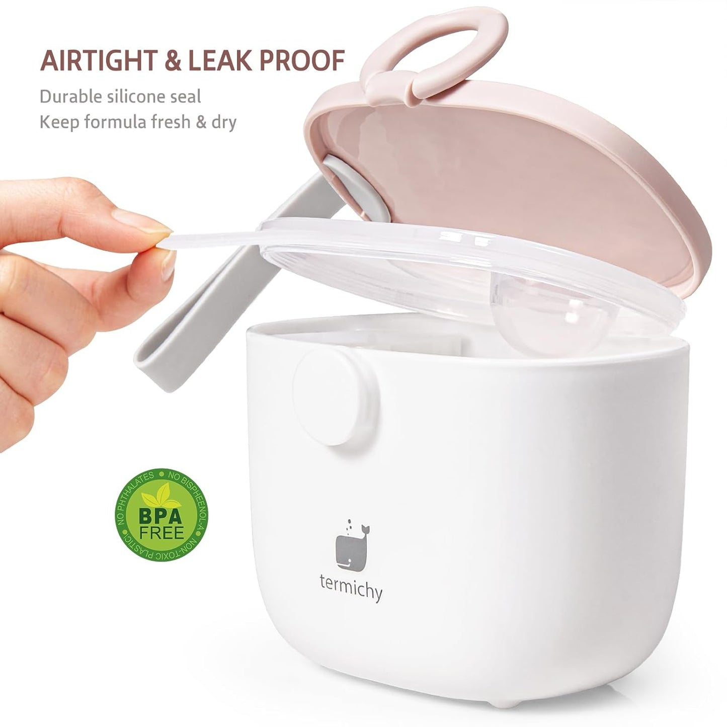 Termichy Baby Formula Dispenser, Portable Formula Dispenser Container with Scoop and Carry Handle
