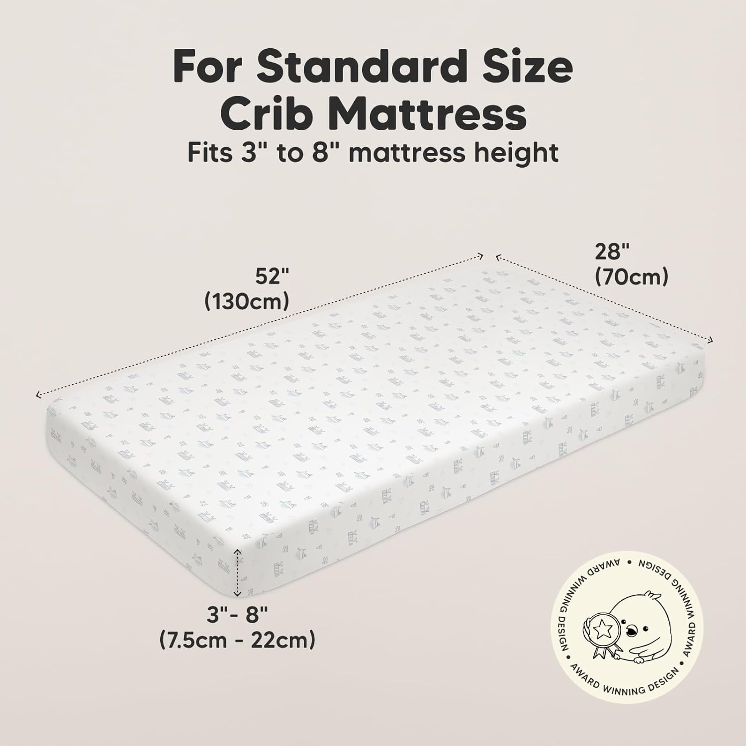 KeaBabies 2-Pack Organic Crib Sheets for Boys, Girls - 52x28 Fitted Crib Mattress Sheet Neutral