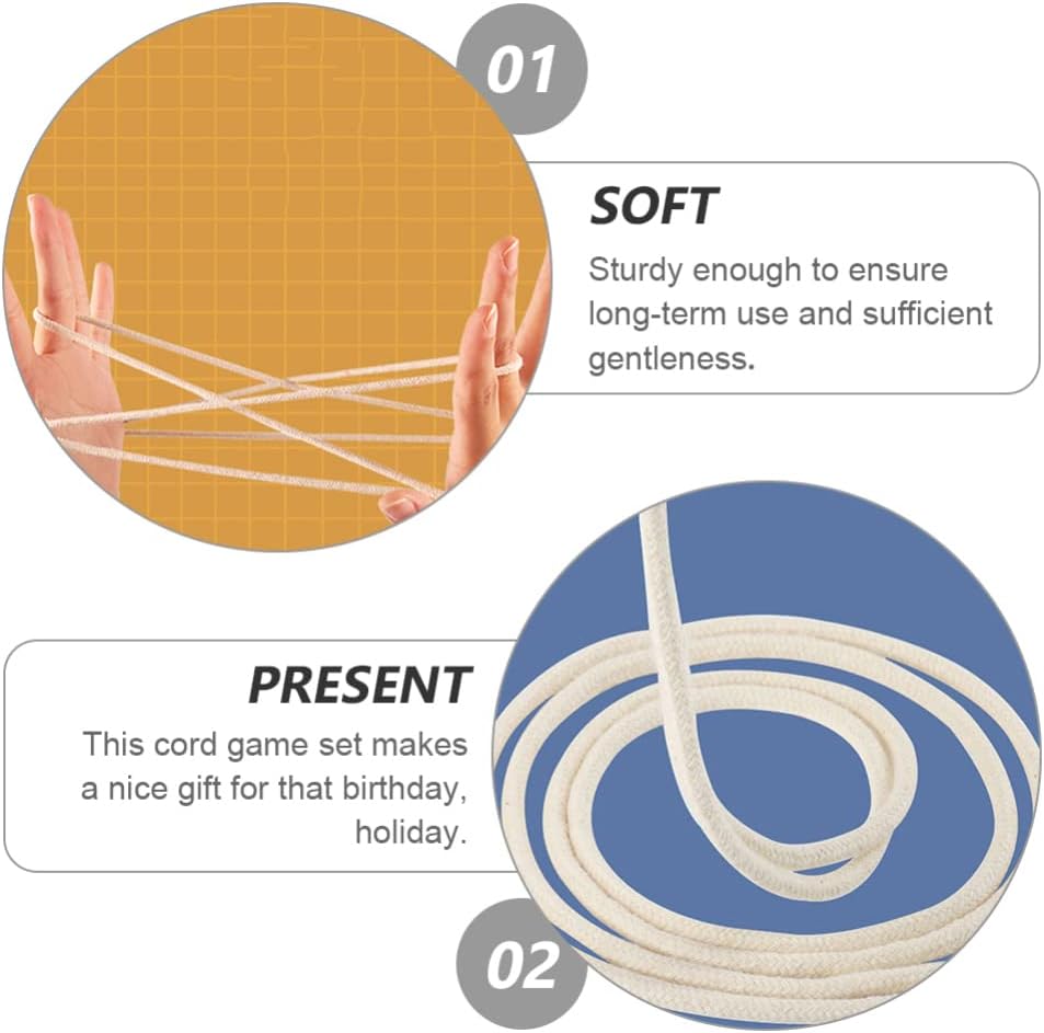 Cats Cradle String Finger Game: 1 Set Cradle Rope Hand Game Cats Cradle Toy Educational Games Stretch Rope Elastic Fitness Game for Girls Boys