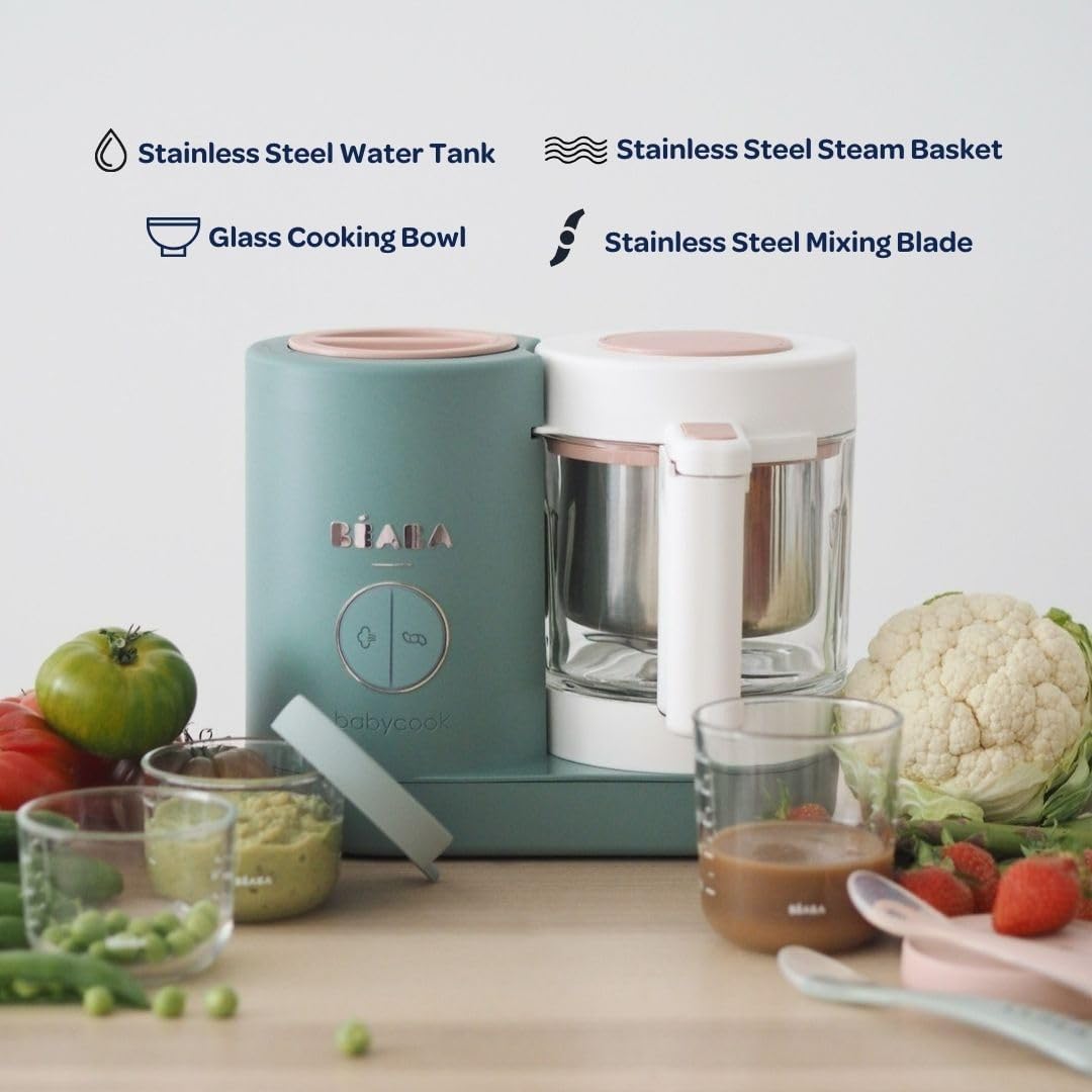 BEABA Babycook Neo Baby Food Maker | Non-Toxic Glass & Stainless Steel | Trusted by Celebrity Moms