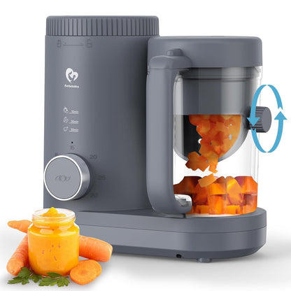 Baby Food Maker Bellababy Baby Food Processor, Puree Blender Steamer with Reversible Steam Basket