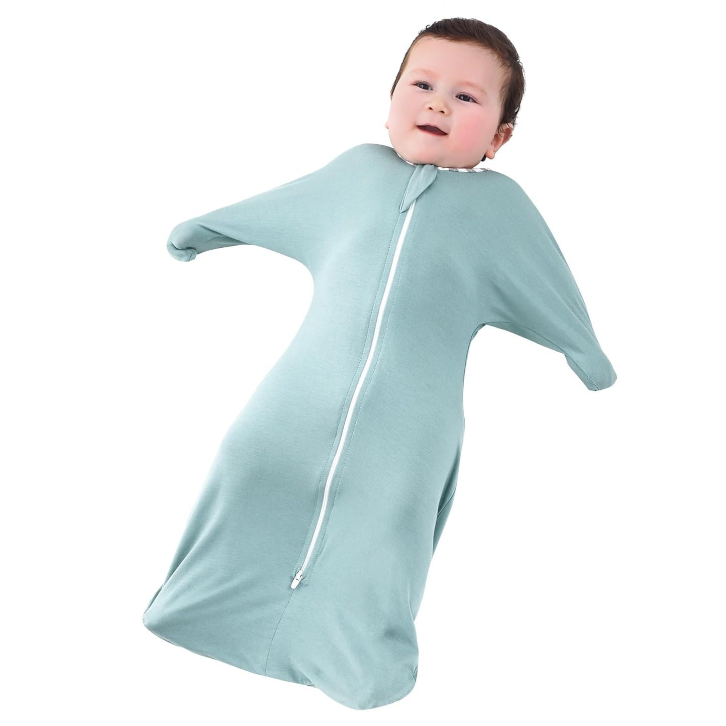 PuppyPaws Baby Sleep Sack, Transition Swaddle, Sleep Sack 3-6 Months, Wearable Blanket Baby with 2-Way Zipper, Swaddles for Newborns Summer, 95% Rayon derived from Bamboo, 5% Spandex