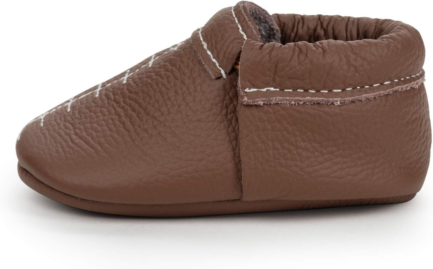 BirdRock Baby Fringeless Moccasins - Genuine Leather Boys and Girls Shoes for Newborns, Infants, Babies, Toddlers