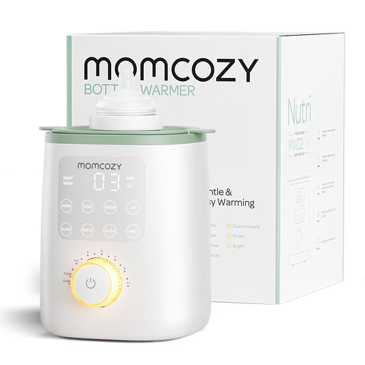 Momcozy Retain Nutrients Bottle Warmer, 9-in-1 Baby Bottle Warmer with Night Light, Accurate