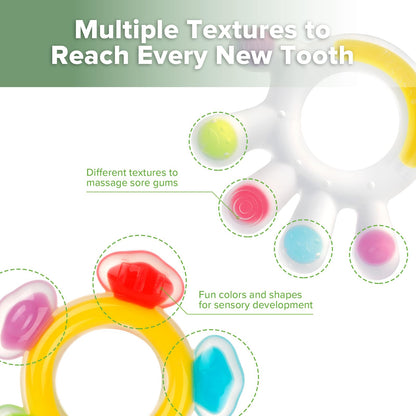 Haakaa Silicone Teether Combo, Baby Freezer Teething Toys, 2 Pack