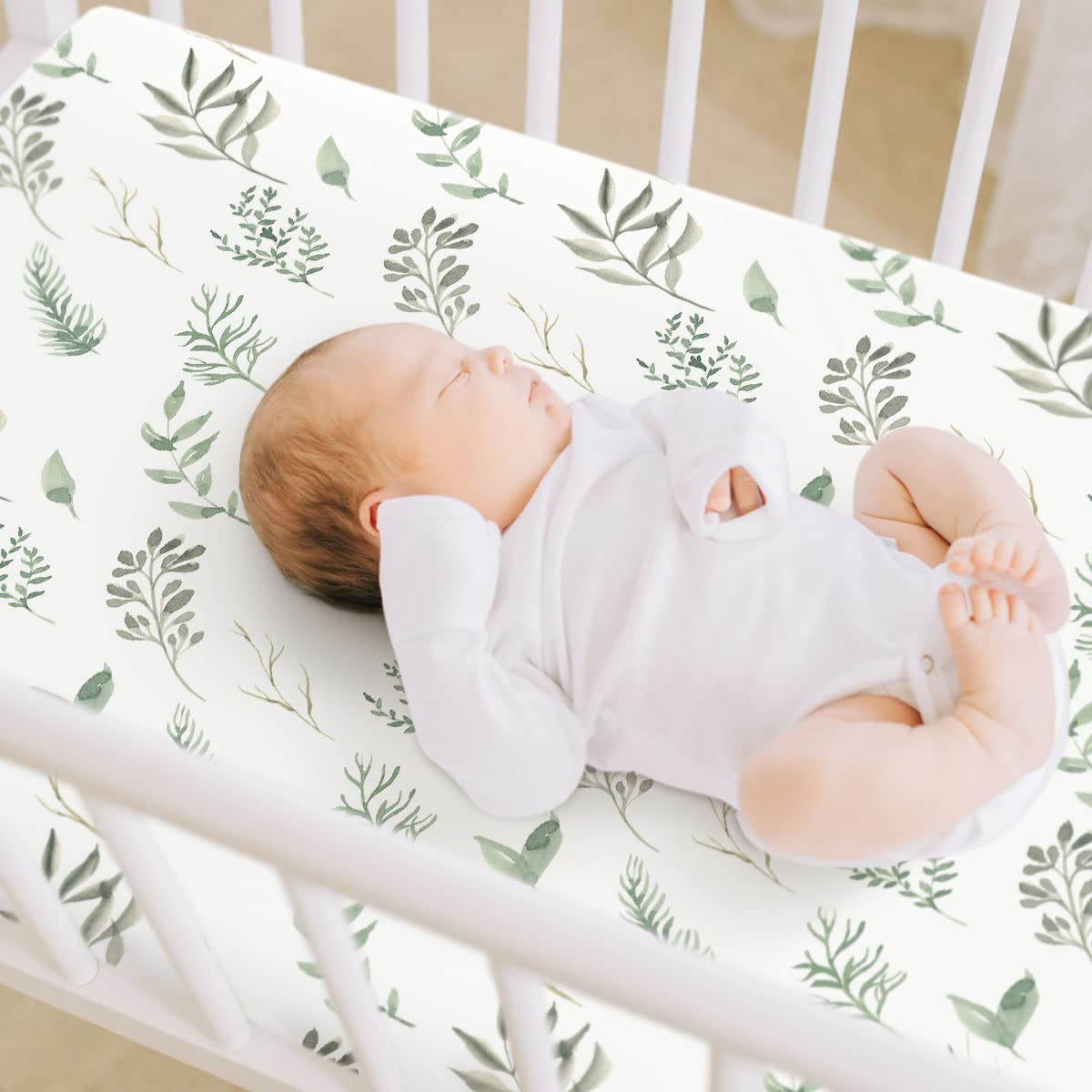 GRSSDER Stretchy Ultra Soft Jersey Knit Fitted Pack n Play Sheets Set 2 Pack, Universal Fitted
