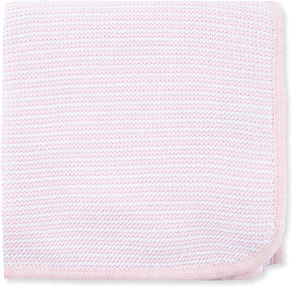 Little Me Knit Baby Blanket – 100% Soft Cotton, Snuggly and Breathable, Perfect as a Swaddle