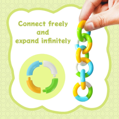 24PCS Random Multicolored Quiet Fidgets Toys for Unique Fidget Experience, Anti Anxiety Sensory Toys Combine into New Shapes,Brain Imagination Tools,Party Supplies