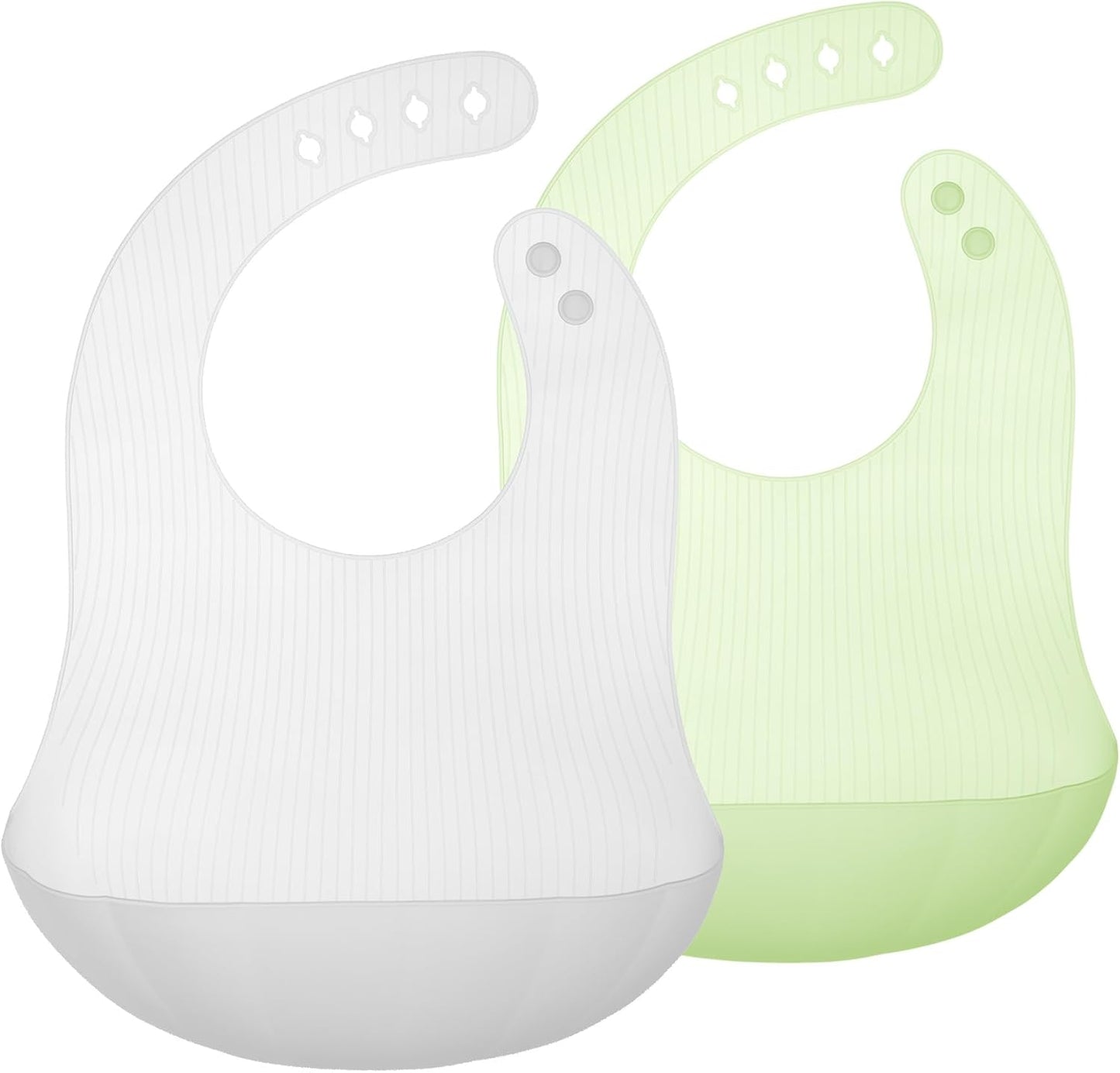 Olababy Fold N Go Silicone Baby Bib w Travel Case | Lightweight Design Eases Pressure Bruising for