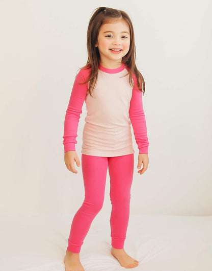VAENAIT 6M-12Y Toddler Toddler Kids Toddler Girls Boys Soft Comfy Modal Tencel Solid Raglan Sleepwear Pajamas Pjs 2pcs Set