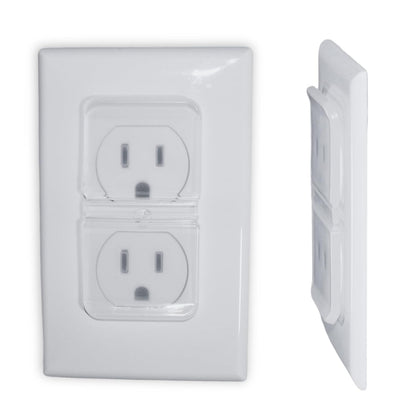 Clear Double Outlet Covers Baby Proofing (20 Pack, 40 Sockets) | Baby Proof Plug Covers for Electrical Outlets | Safe & Secure Baby Safety Products | Childproof Socket Covers Protect Toddlers & Babies