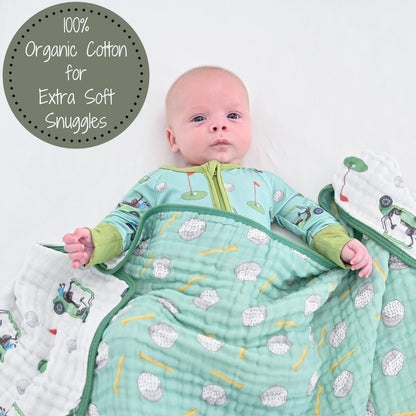 LollyBanks Muslin Baby Blanket 100% Organic Cotton, Muslin Quilt Lightweight, Toddler Blanket for