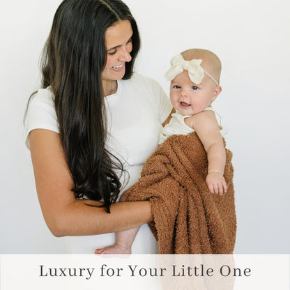 SARANONI Bamboni Luxury Baby Blanket | Plush Blanket for Infant Boys & Girls | Receiving Blanket