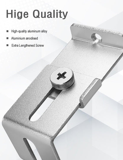 Charger Lock to Outlet, ILIVABLE Adjustable Metal Outlet Lock, Firmly Secures Power Plug from Unplugging (Silver, 1 Pack)