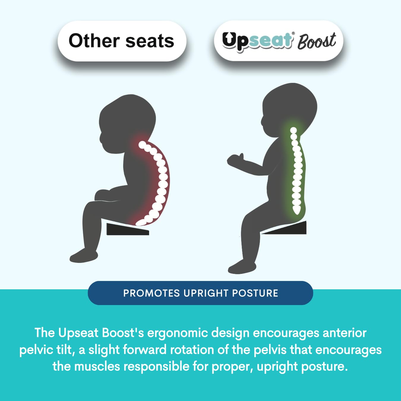 Upseat Boost - The Original Ergonomic Toddler Booster Seat for Dining Table, Developed with