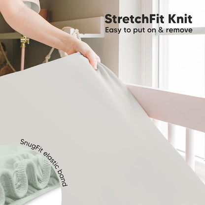 KeaBabies 2-Pack Baby Crib Sheets for Boys, Girls - 52x28 Viscose Derived from Bamboo Toddler Bed