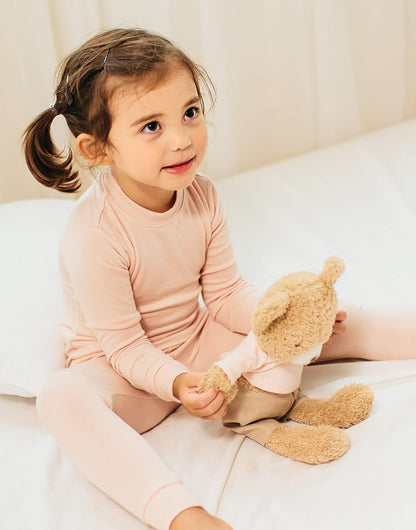 VAENAIT 6M-12Y Toddler Toddler Kids Toddler Girls Boys Soft Comfy Modal Tencel Solid Raglan Sleepwear Pajamas Pjs 2pcs Set