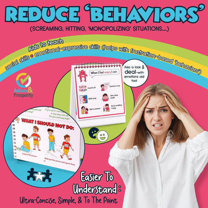 Kids Emotions & Social Life Skills Autistic Children Set ASD Child Boys Girl Teen Learning Materials Toys Game Sensory Special Needs No 1-3 Toddlers Age Gifts 3 4 5-7 8-12 Products