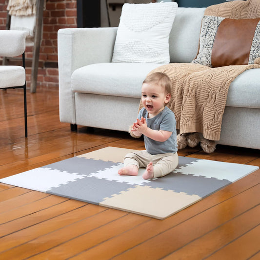 MioTetto Baby Play Mat, Comfortable Playtime Mat – Portable Foam Floor Tiles, Safe Baby mat for