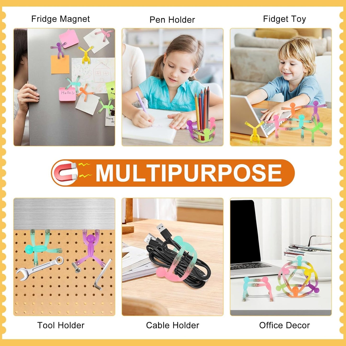 6pcs Magnetic Toys,Magnet Men for Kids,Magnetic People Figures for Kids,Magnetic People for Refrigerator,Fridge Magnets for Adults Kids Gifts, Magnetic Men for Teens Gifts,Kids Sensory Toys