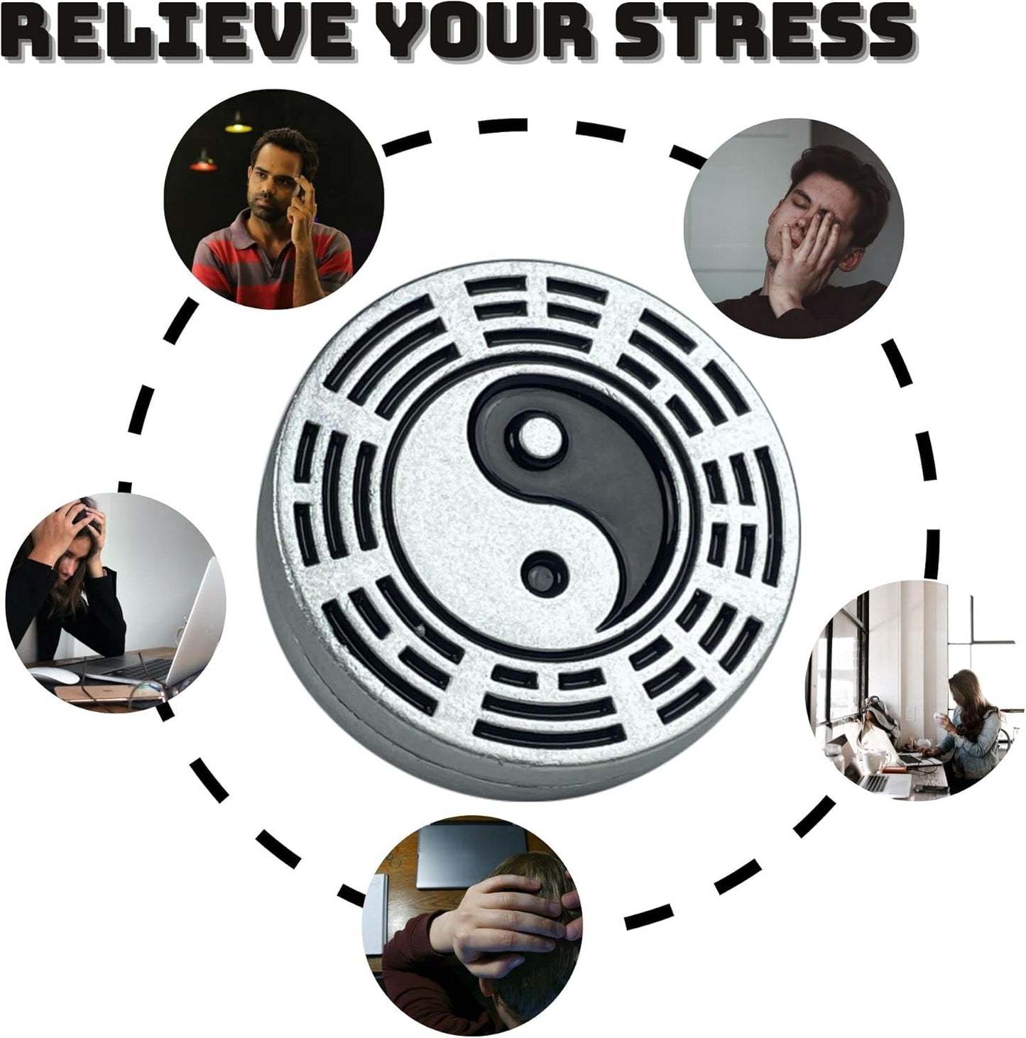 Fidget Slider Metal Haptic Toys Fidgets for Adults Anxiety Stress Relief, Prevent Alzheimer's Clicks Fidget Slider for School Home Office(Silver)