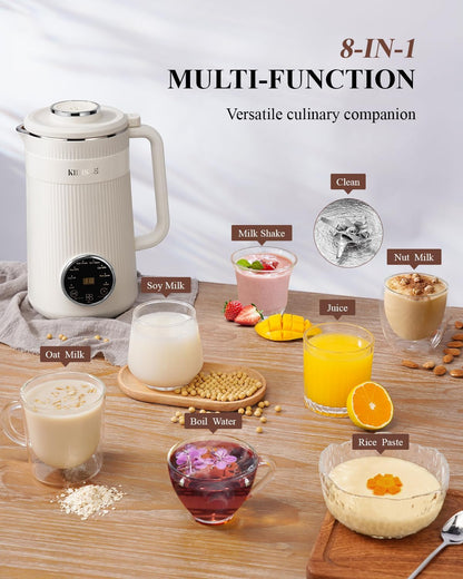 8 in 1 Nut Milk Maker Blender, 32oz Homemade Soy, Almond, Oat, Coconut, Plant Based and Non Dairy