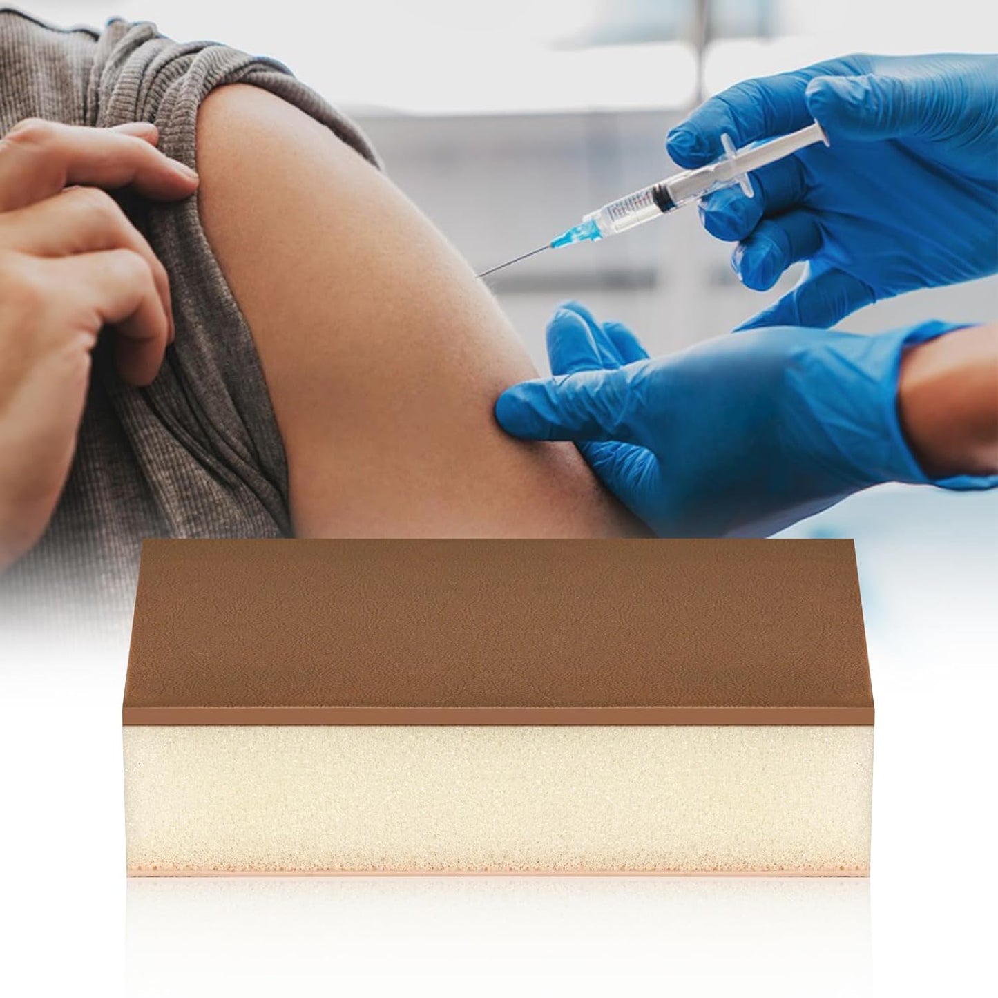 Silicone Sponge Injection Training Pad for Medical Student, Subcutaneous Injection Pad for Nursing