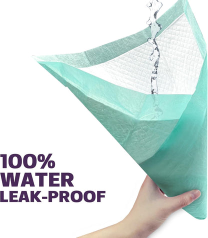 Disposable Bed Pads for Adults 17 x 24 (100 Count) - Super Absorbent and Waterproof - Incontinence