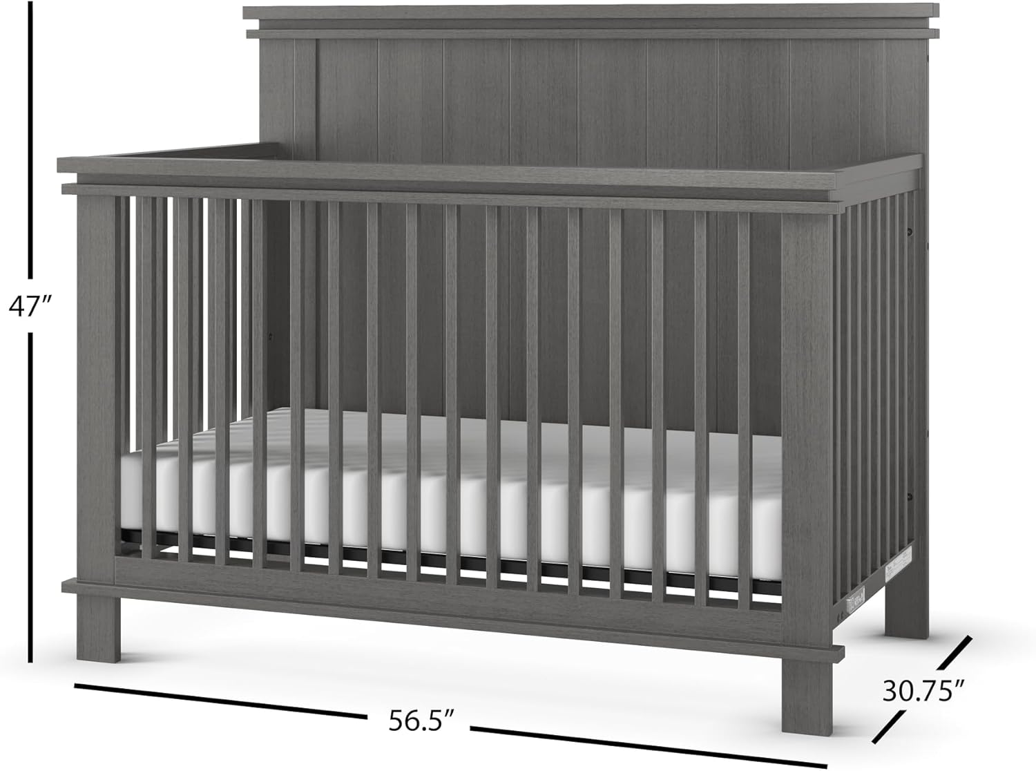 Child Craft Denman 4-in-1 Convertible Crib, Baby Crib Converts to Day Bed, Toddler Bed and Full