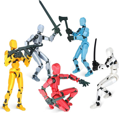 Titan 13 Action Figure, T13 Action Figures 3D Printed Multi-Jointed Movable, Nova 13 Action Figure Lucky 13 Action Figure Dummy 13 Action Figure, Game Gifts Valentines Gifts (Black)