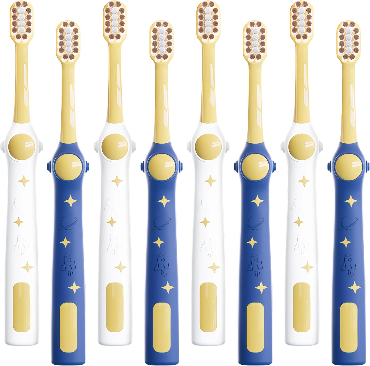 EASICUTI Extra Soft Toddler Toothbrushes 8 Pack, Space Style Kids Toothbrushes for Ages 2-12 Years