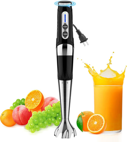 Immersion Blender Handheld, 3-Angle Adjustable with 21-Speed Electric Hand Emulsion Stick Blender