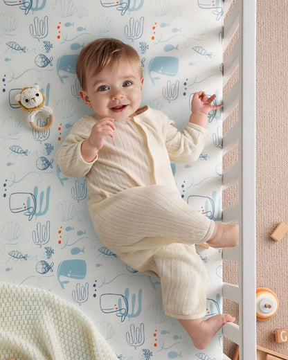 Yoofoss Baby Crib Sheets 2 Pack for Boys and Girls - 52x28 Fitted Crib Sheet Neutral Fits for