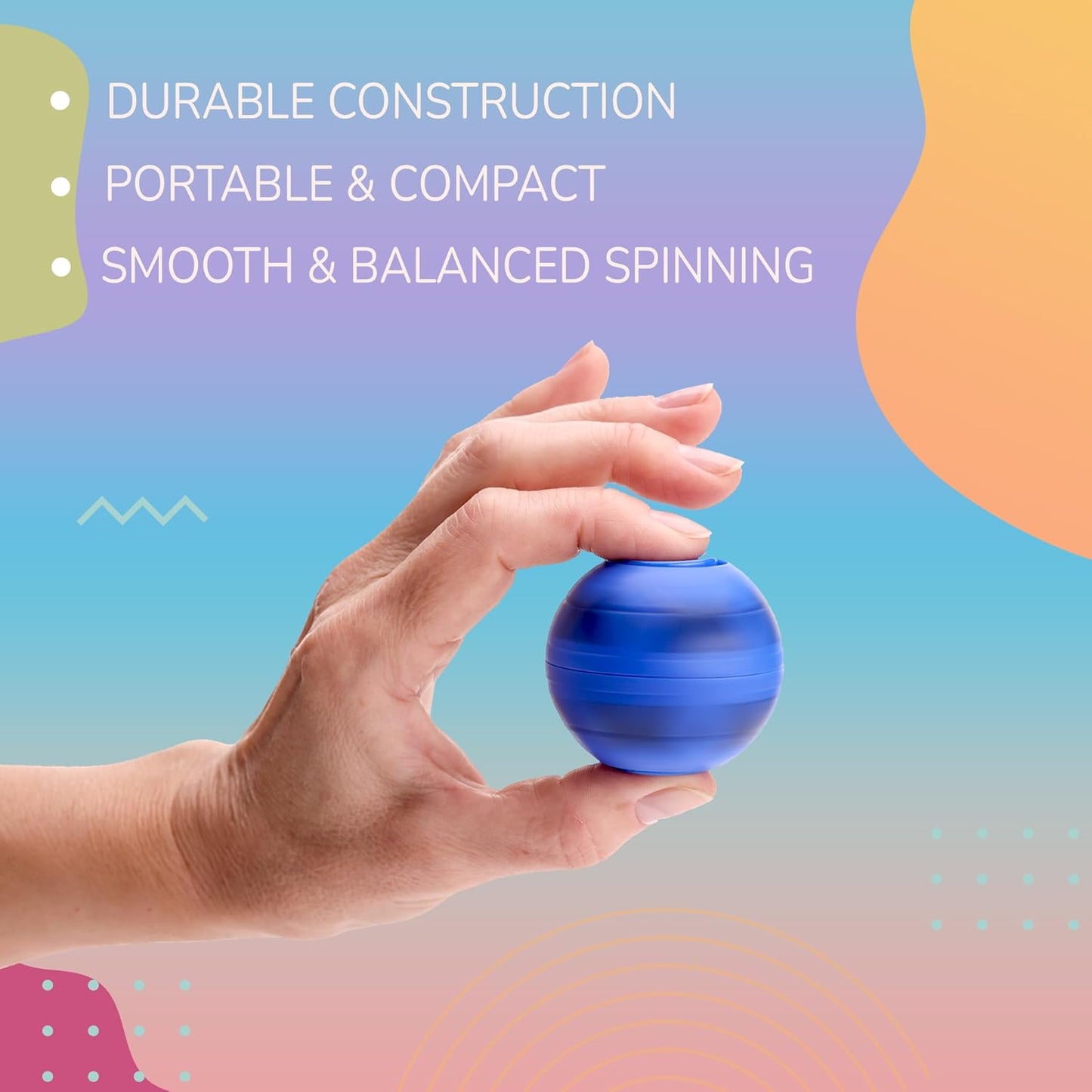 Entervending Spinner Balls 1.4''- Mini Fidget Spinner Soccer Balls - Soccer Party Favors Classroom Prizes - Sensory Toys for Kids 4-12 - Fidget Toy Gifts for Kids - Spinner Balls Bulk - 50pcs