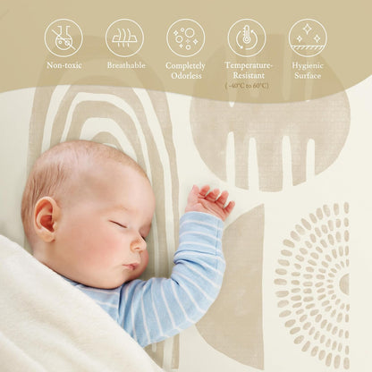 Super 1 Inch Thick Premium Quality Exercise & Baby Foam Play Mats - Expandable & Large Non-Toxic Odorless Floor Mat - 6 Tiles Spacious 6x4ft - Peel-Resistant - Desert Sand