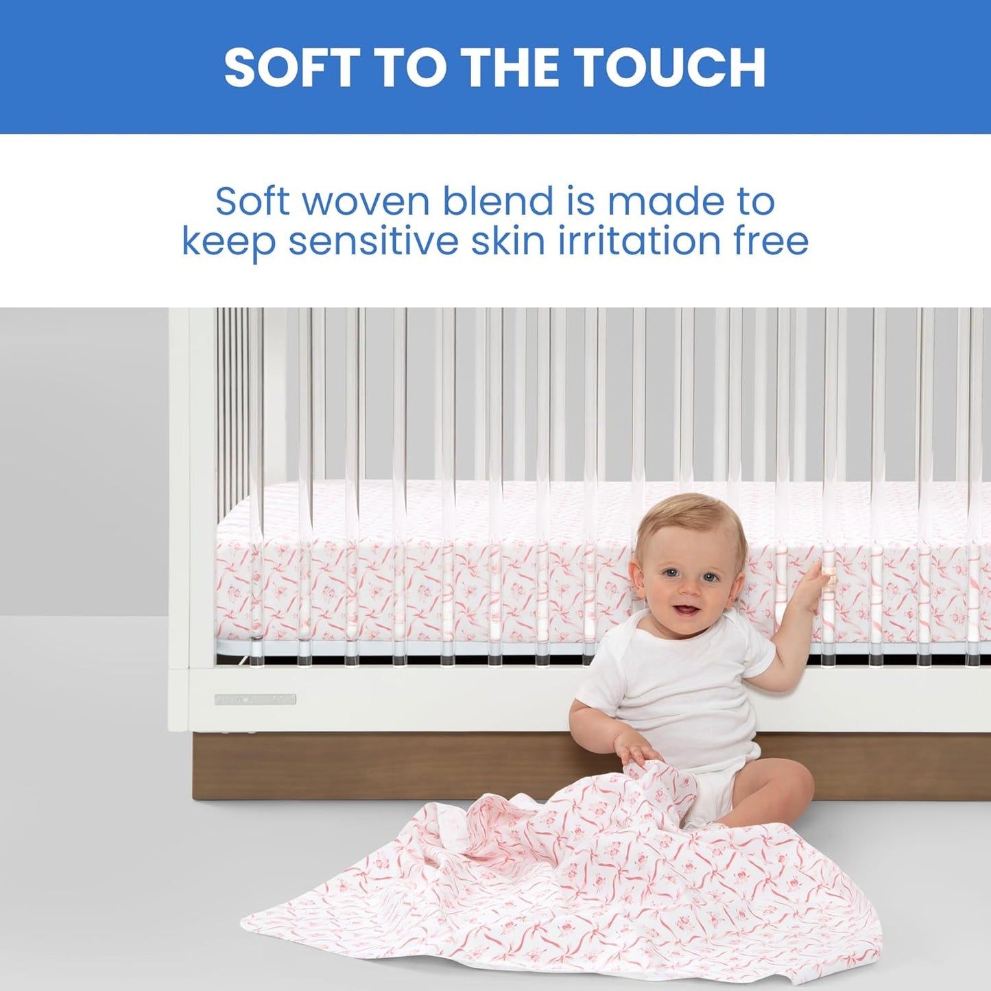 Delta Children Fitted Crib Sheets for Girls and Boys - Crib Sheet for Standard Crib and Toddler