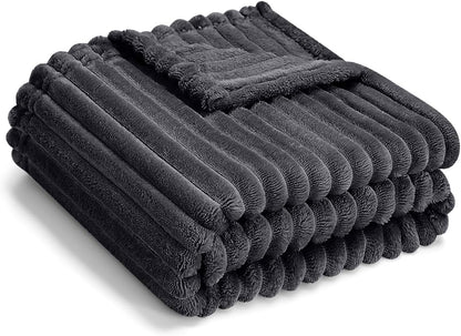 Soft Fleece Baby Blanket Ultra Cozy Grey Baby Blankets for Boys Warm and Lightweight Infant Toddler