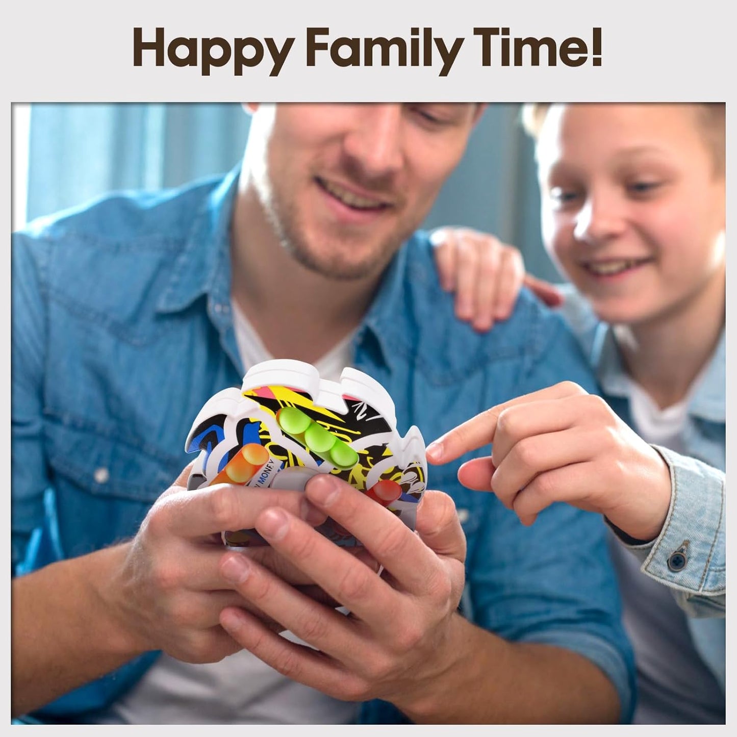 Magic Beans Cube Fidget Spinners Toys,Montessori Educational Toy for Adults Teen Kids Autism ADHA Sensory Toys Fidget Puzzle Toys Rotating Sorting Bean,Gifts for Boys Girls Anxiety Relief Toy