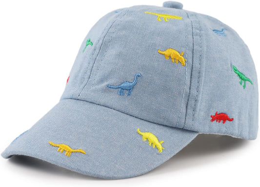 JANGANNSA Dinosaur Boys Girls Caps Embroidery Baby Baseball Caps Cotton Infant Toddler Kids Hat Spring Summer Autumn
