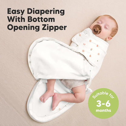Baby Swaddle Sleep Sacks with Zipper - 3-Pack Swaddles for Newborns 3-6 Months, Infant, Baby Girls